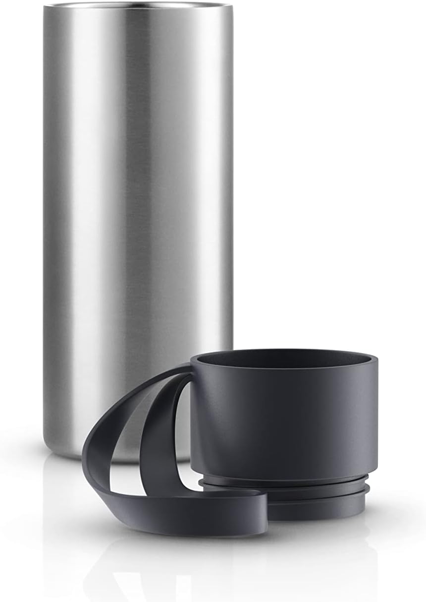 EVA SOLO | To Go Cup 0,35l black | Doppelwandige Vakuum Thermoflasche | Schwarz 20,7 x 7,8 x 7,8 cm