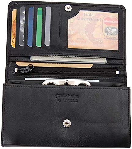 Branco Leder Damen Geldbörse Börse Portemonnaie Geldbeutel (Grün), Grün