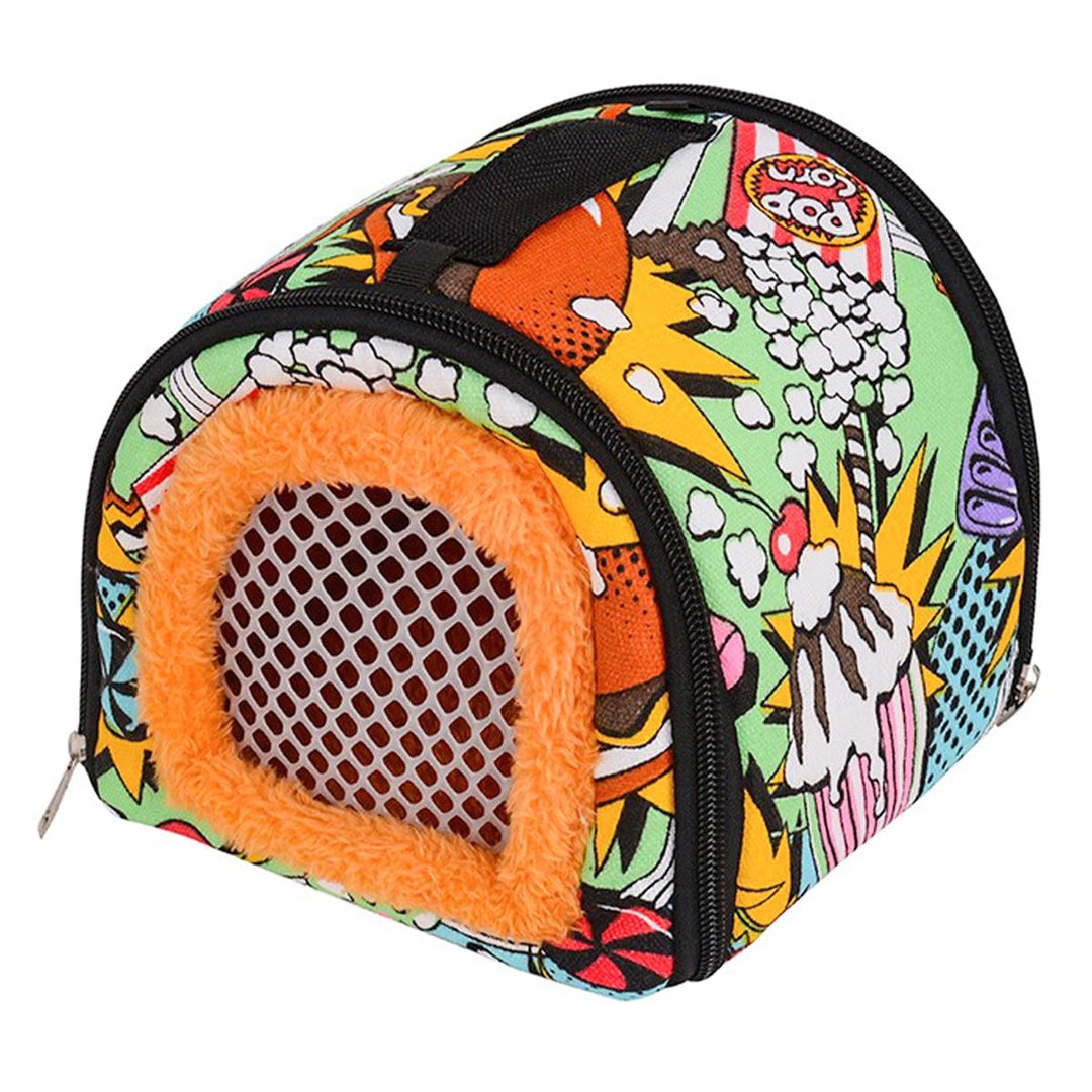 Transportbox für Kleintiere, Hamster, tragbarer Reisekäfig für Vögel, Warmer Reissverschluss, atmung