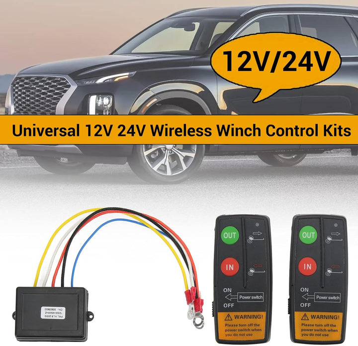 BOROCO Wireless Elektrische Seilwinde Motorwinde Controller, 75 Fuss Reichweite 12 V 24 V hohe Empfi