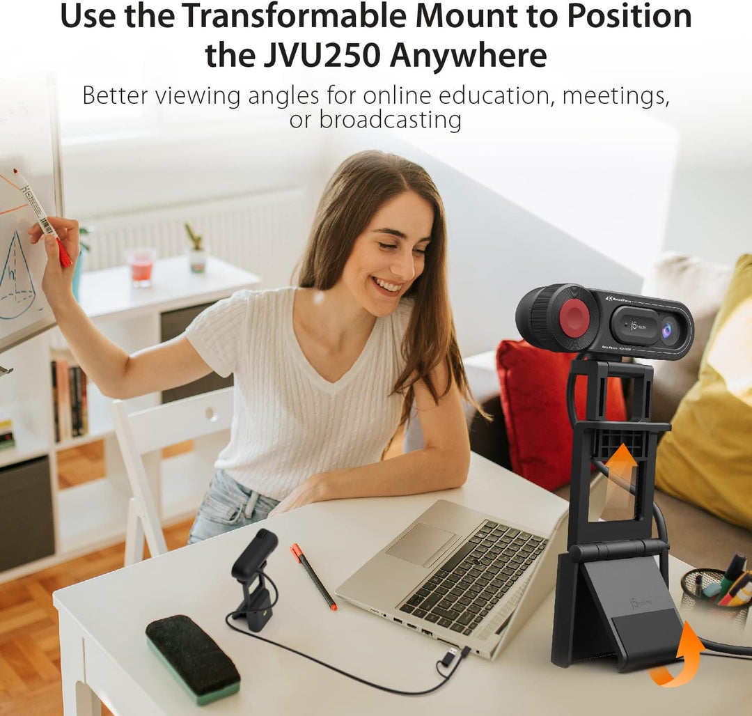 j5create 1080P Dual Mode Webcam&Dokumentenkamera mit automatischem&manuellem Fokus, magnetische Sich