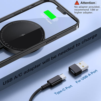 Mag-Safe Ladegerät für iPhone Ladestation: Magnet Wireless Charger Induktive Kabelloses Ladepad Komp