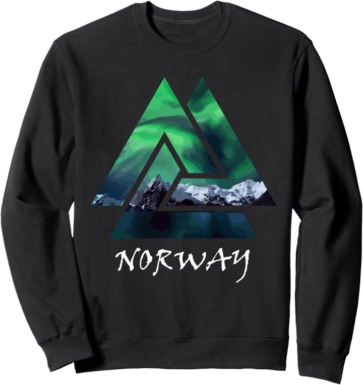 Norwegen Northern Lights Geometrische Sweatshirt