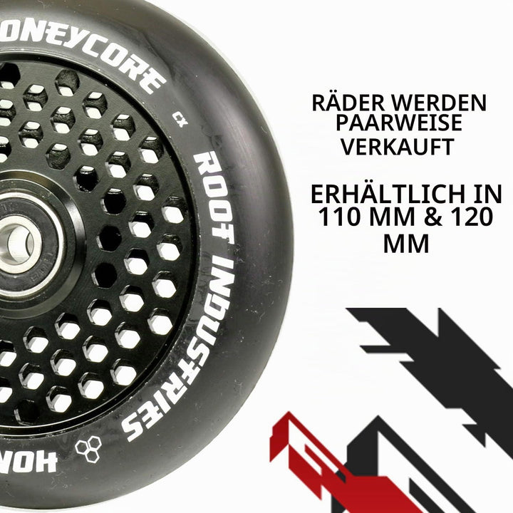 Root Honeycore Scooter-Räder Schwarz 110mm, Schwarz 110