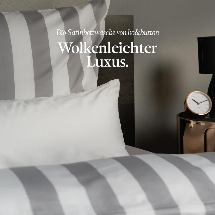 bo&button® Mako Satin Spannbettlaken | Echte Bio Luxusqualität | ALLE GRÖssEN für Matratzen & Boxspr
