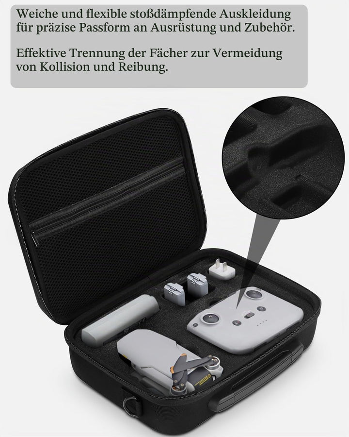 Tasche für DJI Mini 4K/2 SE Drohne, Tragbare Tragetasche für Drohne, RC-N1C Fernsteuerung, Propeller