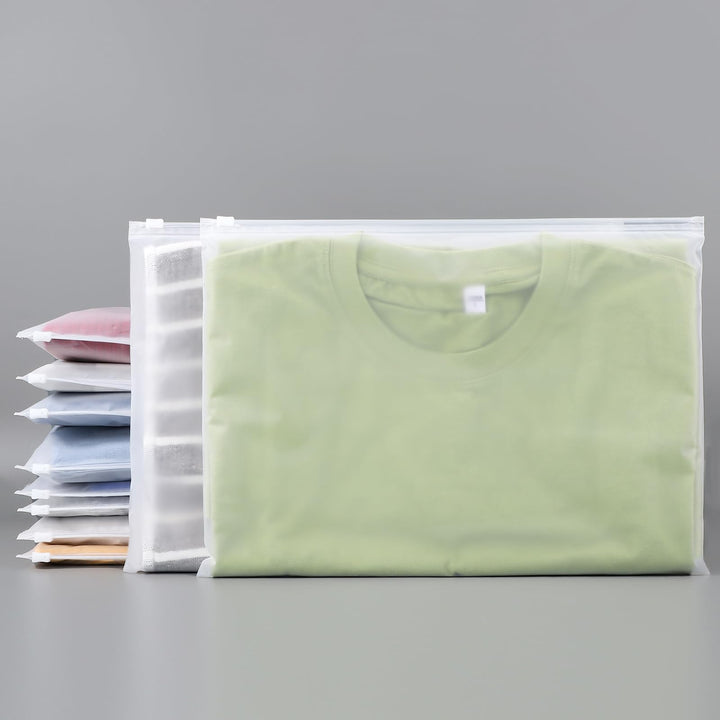 Zip Beutel Kleidung, 50 Stück 35 * 25cm Wasserdichte Beutel für Kleidung, Gefrostetem Aufbewahrungsb