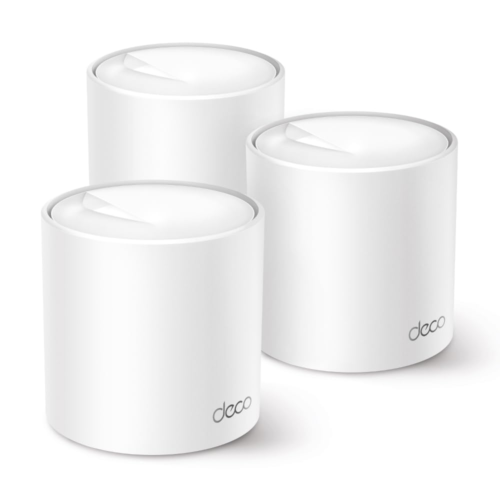 TP-Link Deco X50 Mesh WLAN Set (3 Pack), Wi-Fi 6 AX3000 Dual Band Router & Repeater, 3x Gigabit Port