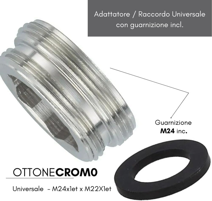 Schläfer 632515 - 5 Stück | M 24x1 aussen/M 22x1 aussen - Kompatible Neoperl Reduktion, (Reduzierstü
