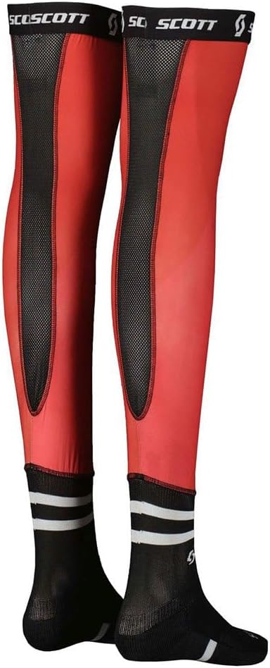 Scott Knee Brace MX Motocross Kniestützsocken rot/weiss 2025: Grösse: (M) 39-41
