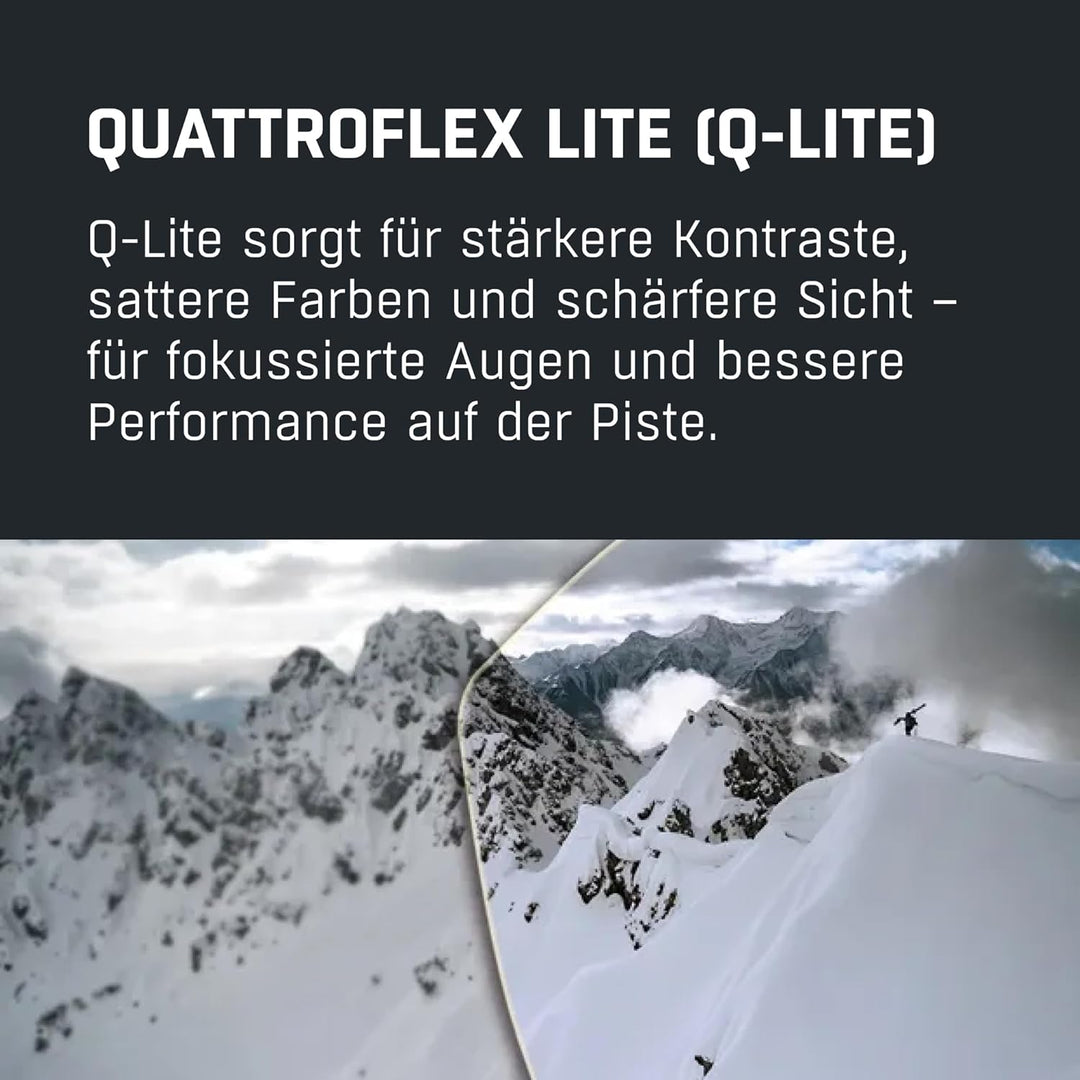 ALPINA GRANBY Q-LITE - verspiegelte, kontrastverstärkende Skibrille mit 100% UV-Schutz für Erwachsen
