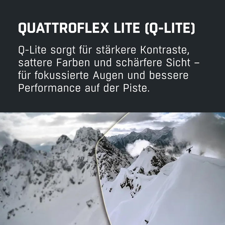 ALPINA GRANBY Q-LITE - verspiegelte, kontrastverstärkende Skibrille mit 100% UV-Schutz für Erwachsen