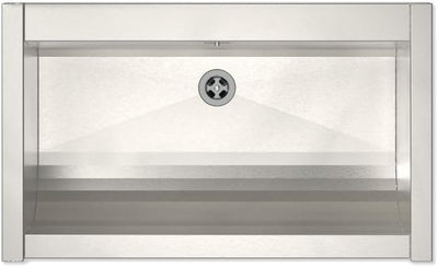 KUNe SOLIDUM 70 - Ausgussbecken Edelstahl zur Wandmontage - Aussenmasse 78 x 47 x 28 (BxTxH) cm 78.2