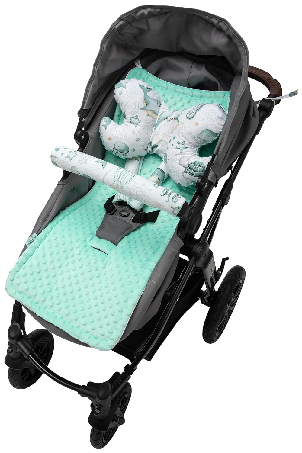 Medi Partners Universal Sitzauflage Kinderwagen &amp; Buggys Sitzeinglage Kinderwagendecke 5tgl Gurtpols