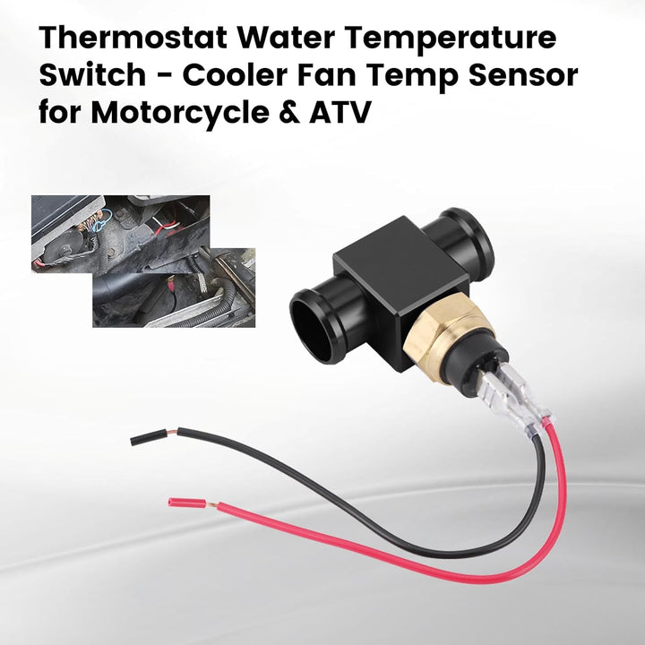 Aramox Thermostat Wasserkühler Temperaturschalter Kühlerlüfter Temperatursensor für Motorrad ATV Off