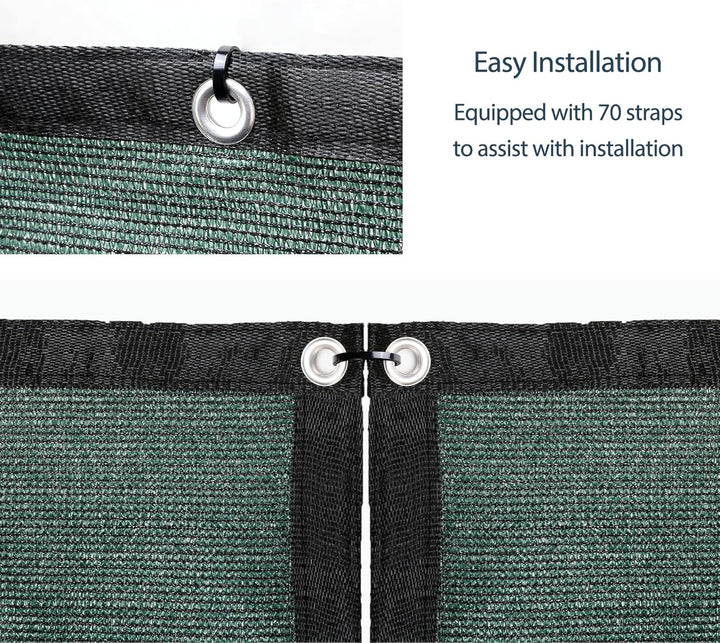 Zaunblende mit Kabelbinder, Sichtschutz für Gartenzaun Balkongeländer und Hof, Staubschutz HDPE Gewe