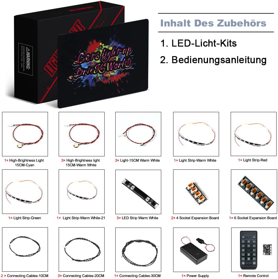 Fernbedienung Licht-Kit für Lego A-Frame Cabin, Led Beleuchtungs Set Kompatibel mit Lego 21338 Ideas