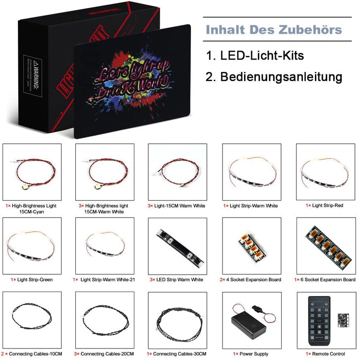 Fernbedienung Licht-Kit für Lego A-Frame Cabin, Led Beleuchtungs Set Kompatibel mit Lego 21338 Ideas