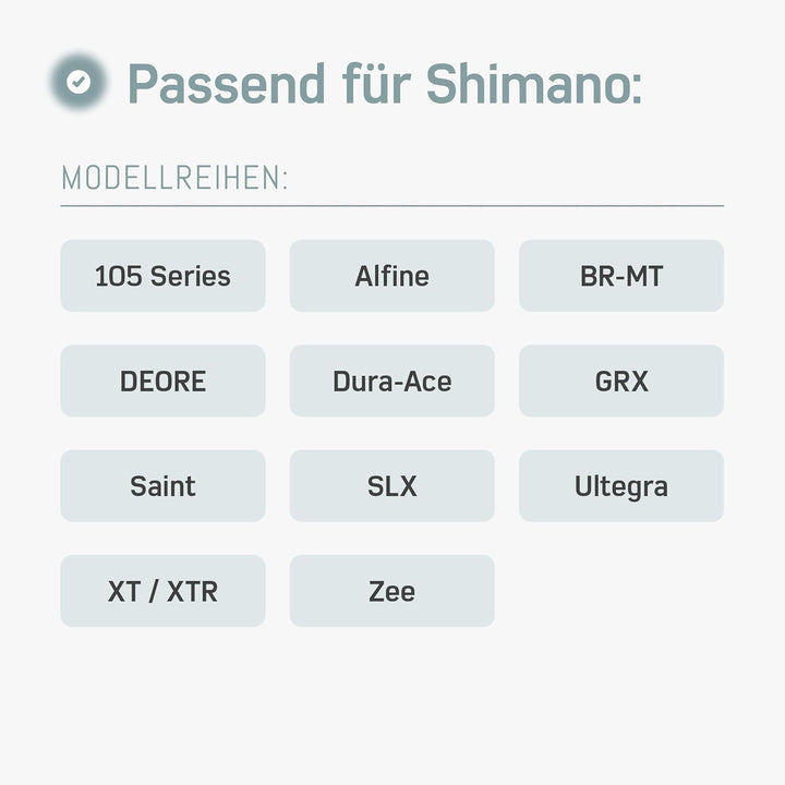 Borgen Entlüftungsset für Shimano Scheibenbremsen - Entlüftungskit mit Anleitung für Deore, Dura Ace