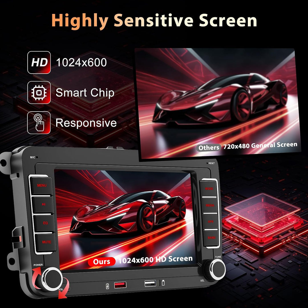 WERESOUND Autoradio für VW Golf 5 6 Passat Polo Tiguan Touran EOS Skoda, 7 Zoll Touchscreen Auto Rad