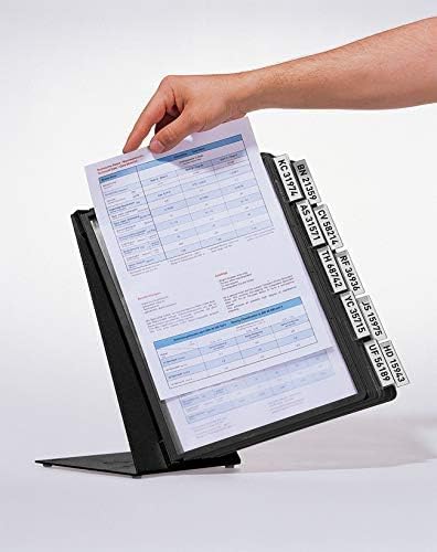 Durable Tisch-Sichttafelsystem (Vario Table 10, mit 10 Sichttafeln A4) schwarz, 557001 Tisch 10 Tafe