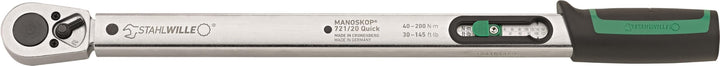 STAHLWILLE 721/20 QUICK l auslösender Drehmomentschlüssel l 40-200 N·m l 1/2“ Knarre l kein Rücksetz