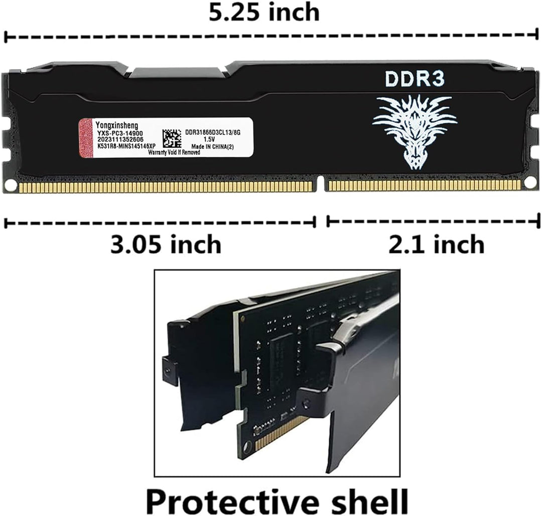 DDR3 32GB Kit (8GBx4) Desktop RAM 1866MHz PC3-14900 UDIMM Non-ECC Unbuffered 1.5V 2Rx8 Dual Rank 240