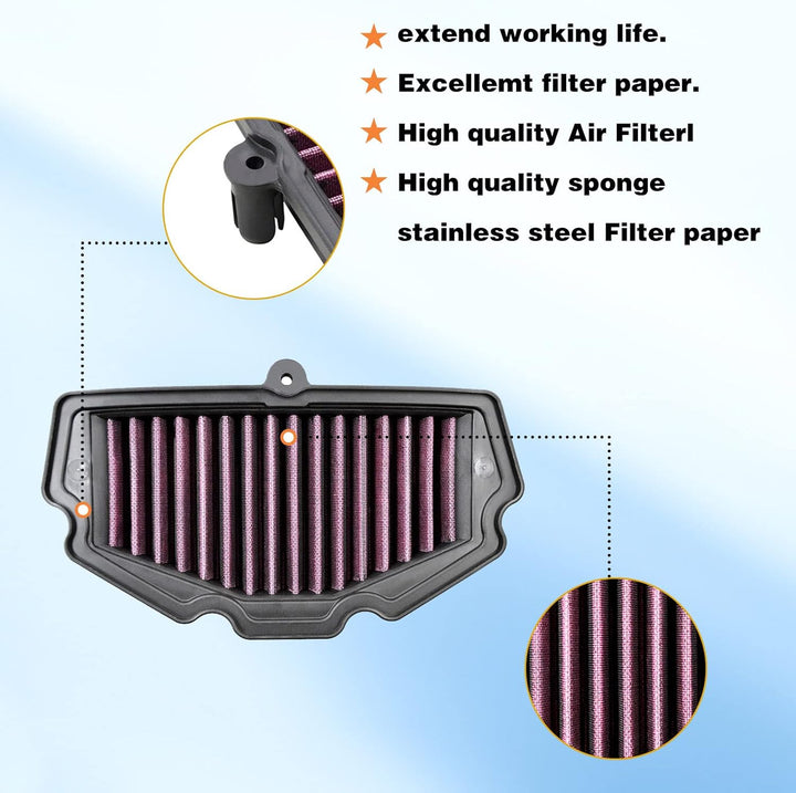AHL Luftfilter für Kawasaki VERSYS 650 ABS 2015-2019/Kawasaki EX650 Ninja 650 2017-2020/Kawasaki EX6