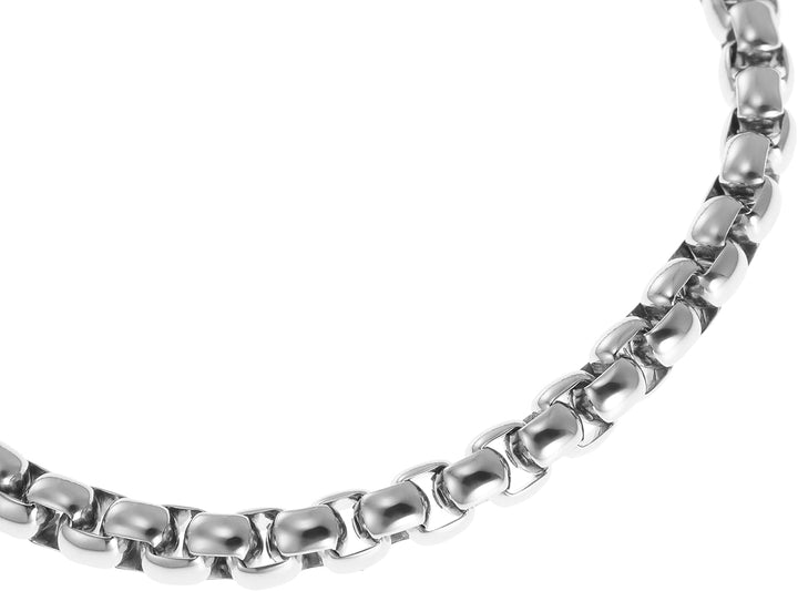 Fossil Herrenarmband, All Stacked Up Edelstahl-Kettenarmband Grau, Grau