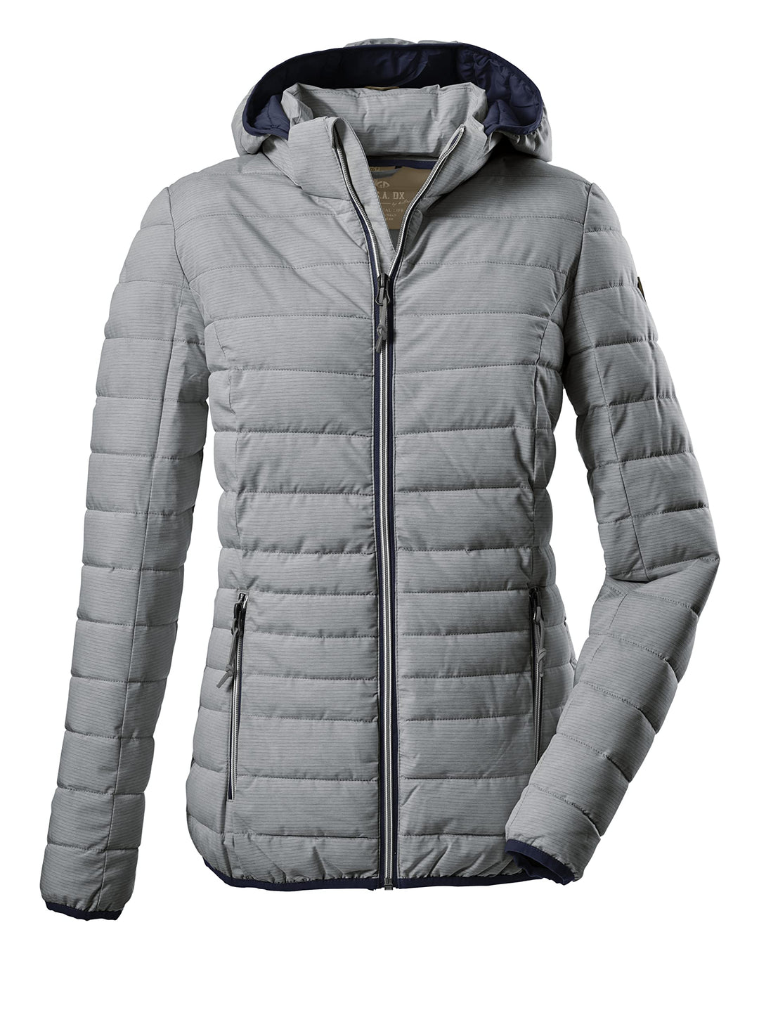 G.I.G.A. DX Damen Uyaka Stripe Casual Funktionsjacke In Daunenoptik Mit Abzippbarer Kapuze 48 dunkel