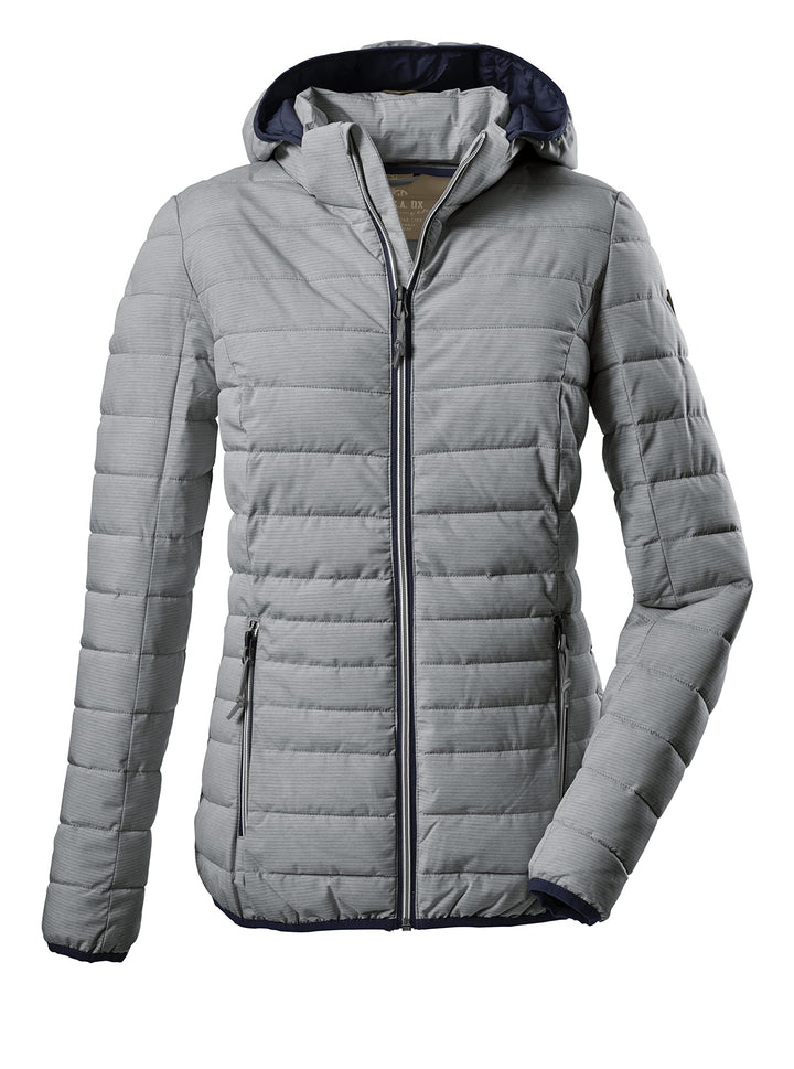 G.I.G.A. DX Damen Uyaka Stripe Casual Funktionsjacke In Daunenoptik Mit Abzippbarer Kapuze 48 dunkel