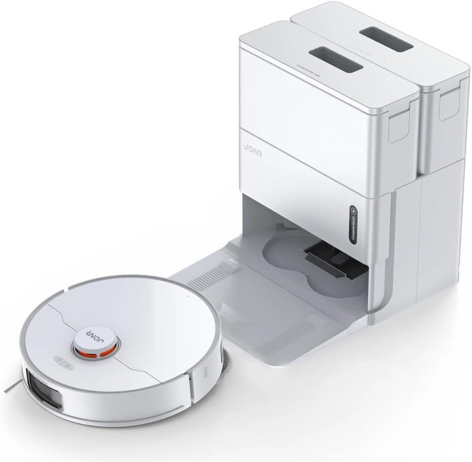 JONR T5 Pro Gen 2 15000Pa Saugroboter mit Wischfunktion, Saugkraft (Upgrade von T5 Pro) mit Heissluf