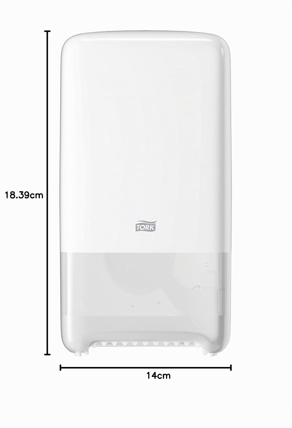 Tork 557500 Doppelrollenspender für Midi Toilettenpapier in Weiss / Tork T6 Hygienischer Toilettenpa