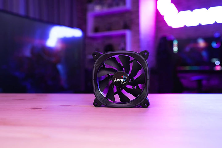 AeroCool ASTRO12 PC Fan – 120mm Fan with Carbon Fiber Finish,Omni RGB Lighting and 18 LEDs,Includes