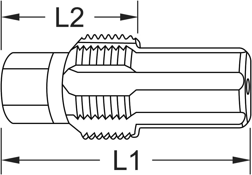 KS Tools 150.2541 Gewindeschneider mit Führungsbolzen für Temperatursensoren, M12x1,25