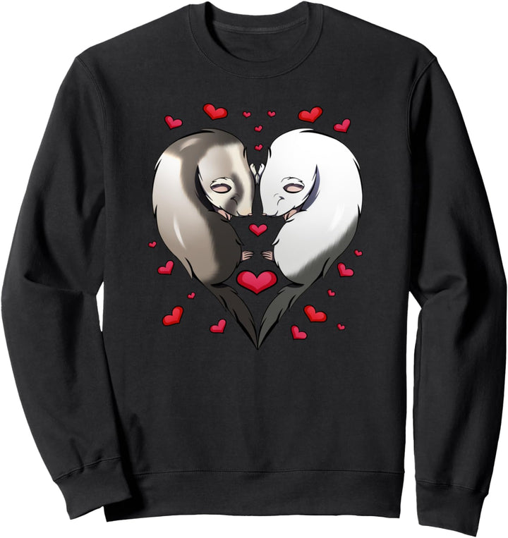 Frettchen Liebe Valentinstag Geschenk Sweatshirt