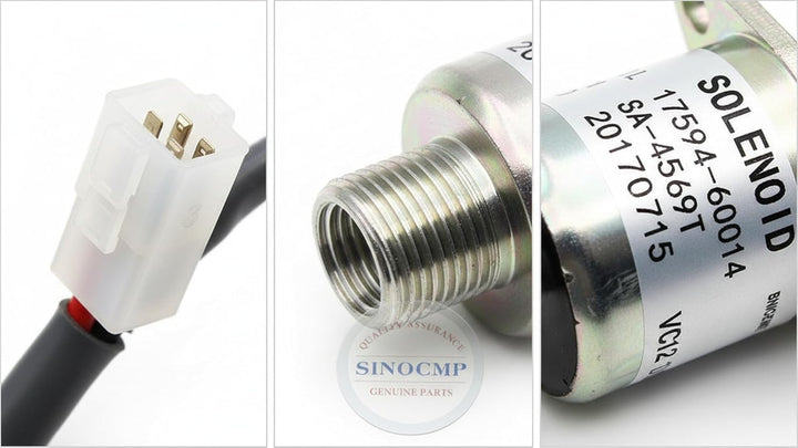 SINOCMP 1503ES-12A5UC5S 17454-60010 Magnet SA-4569-T 16616-60010 Brennstoffabschaltung 12V für Kubot