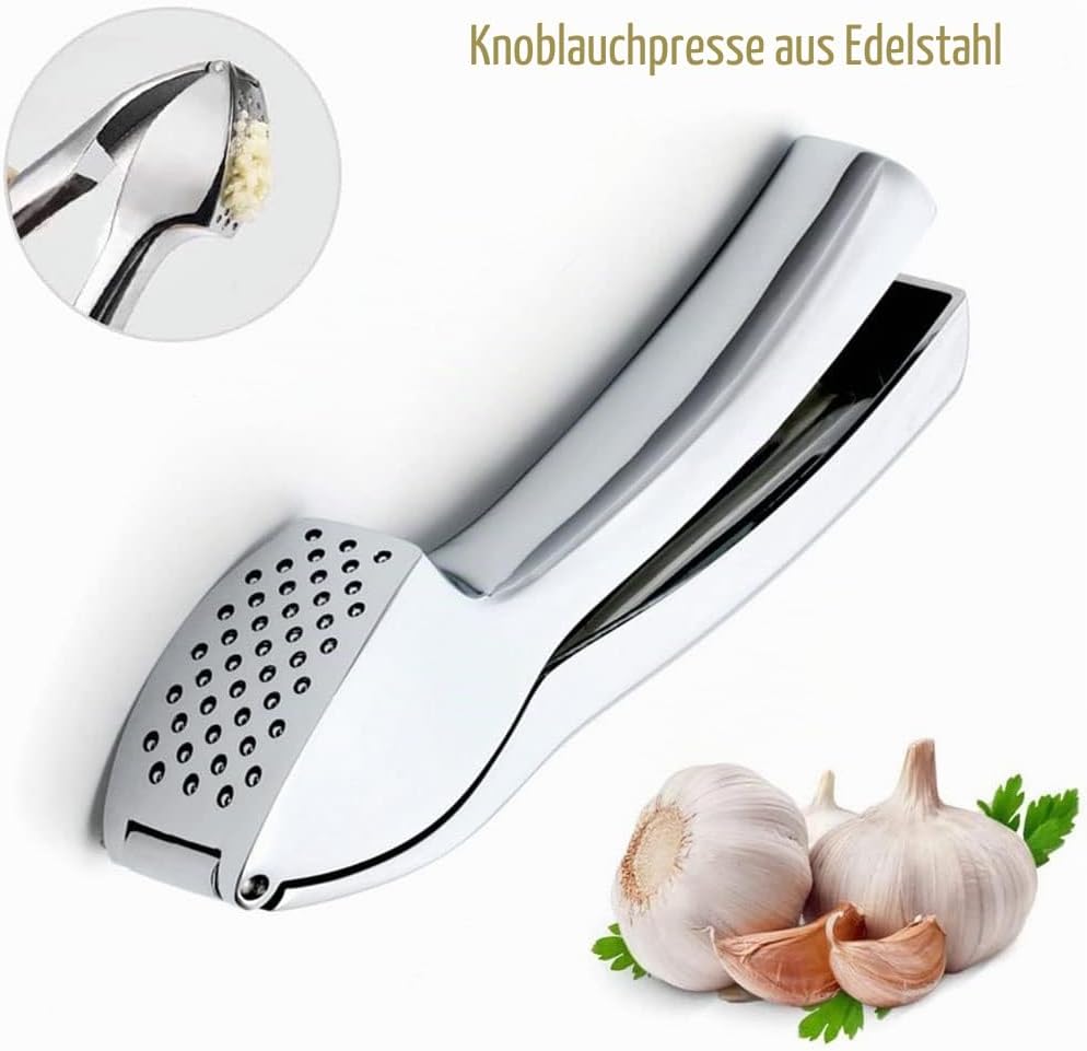 Premium Knoblauchpresse Edelstahl Knoblauchpresse Einfach zu bedienen Lebensmittelhelfer