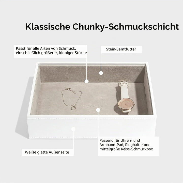Stackers Weiss &amp; Roségold Klassisch Schmuckschatulle -5 White &amp; Rose Gold, White &amp; Rose Gold