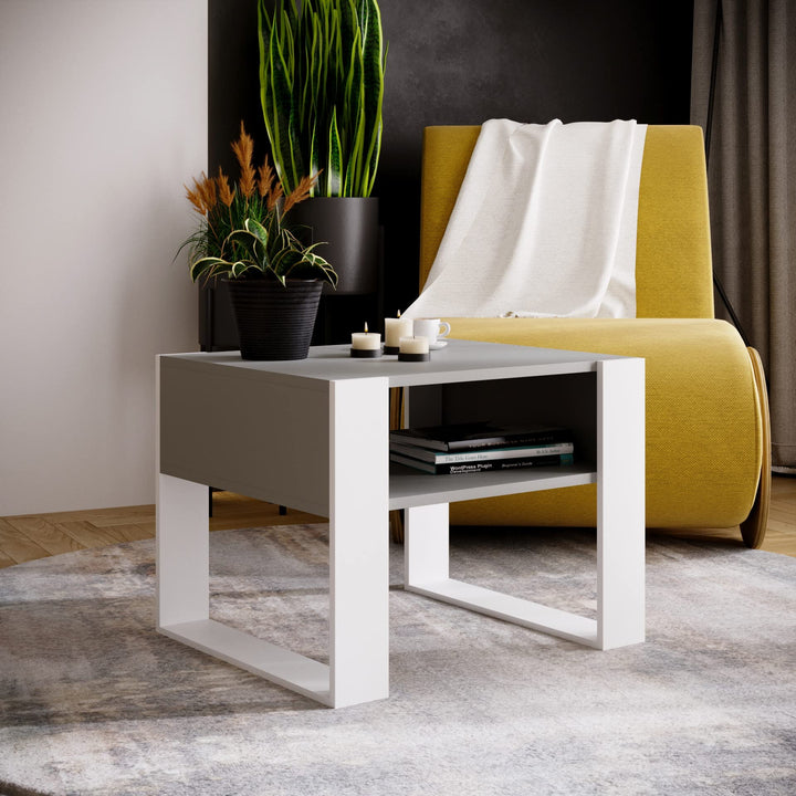 MRBLS Couchtisch – modernes rustikales Design – Wohnzimmer-Tisch Beistelltisch Kaffeetisch Sofatisch