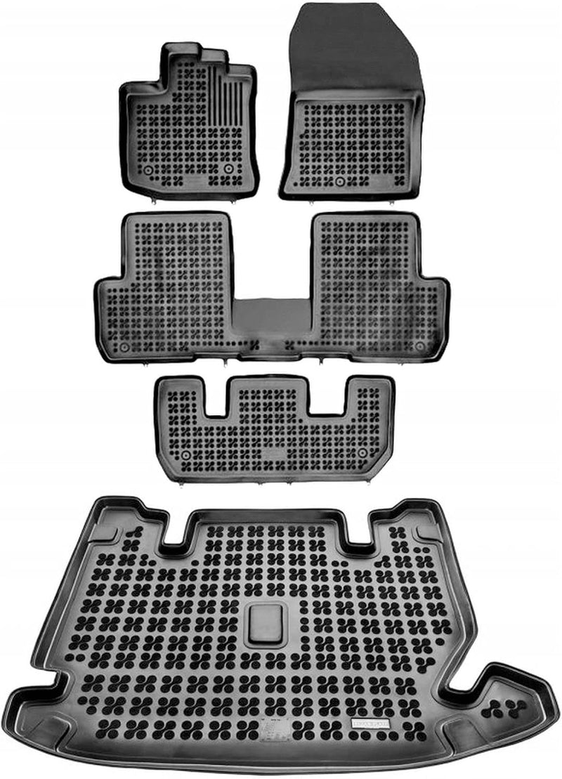 M MOTOS Satz Gummifussmatten und Kofferraummatten für Dacia LODGY I 2012-2017 Verbessern Sie Ihren R
