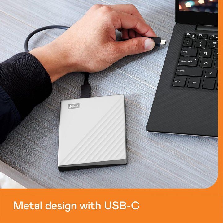 WD My Passport Ultra externe Festplatte 4 TB (mobiler Speicher, Metallgehäuse, herunterladbare Softw