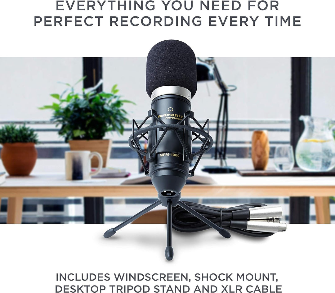 M-Audio Recording, Streaming, Podcasting Bundle – M-Track Duo USB Audio Interface und Marantz MPM-10