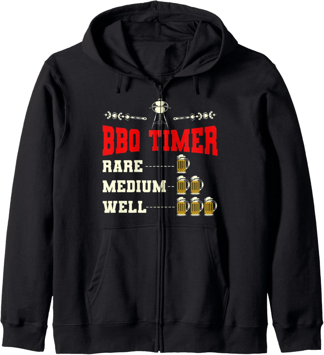 Bier Grillparty Barbecue Grillmeister BBQ Lustiges Grillen Kapuzenjacke