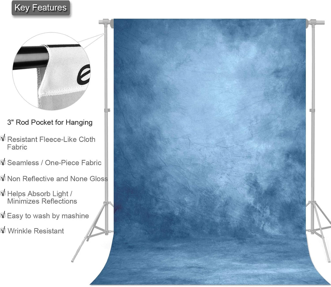 Fotohintergrund, 1,5 x 2,2 m Abstraktes Hellblau Foto Hintergrund, Professioneller Fotografie Hinter