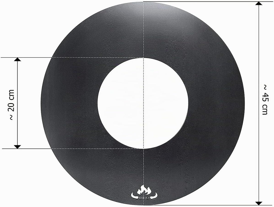 teileplus24 FR01 Grillring | Grillplatte | Feuerplatte | BBQ-Platte | Plancha passend für Weber Kuge