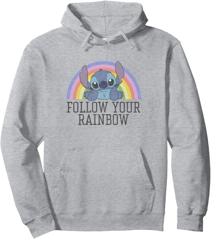 Disney Lilo & Stitch Follow Your Rainbow Pullover Hoodie