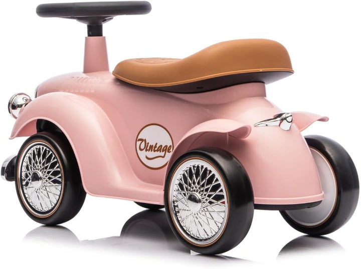Classic 1930 Rutschauto, 1-3 Jahre, mit Hupe &amp; Eva-Rädern, Rosa, Rosa