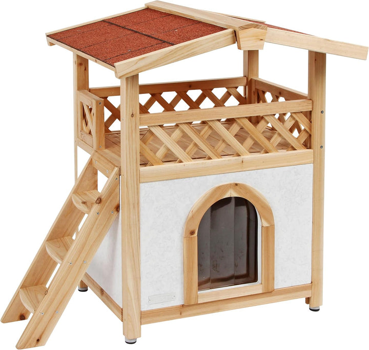 Kerbl 82660 Katzenhaus Tyrol Alpin 88 x 57 x 77 cm, Natur, Outdoor