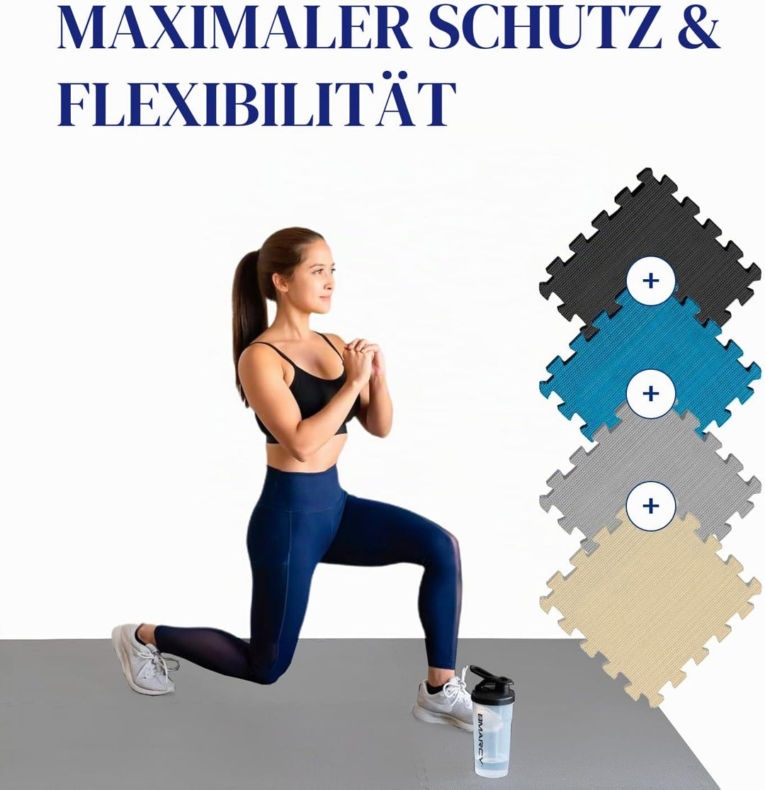 Ediesi, Bodenschutzmatte Fitness, Puzzlematte Boden, Pool Schutzmatte, Home Gym, Tatami, Gummimatte,